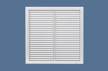 Aluminum return air grille with fixed blades