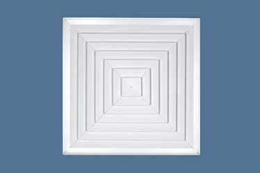 Square aluminum ceiling diffuser